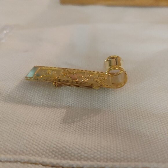 Disney Brooch Gold Tone Mickey Mouse Film Strip Reel Lapel Pin 1980 Vintage - Picture 4 of 8